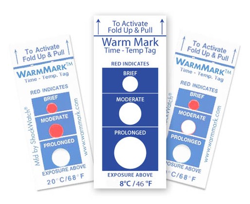 Термоиндикаторы холодовой цепи WarmMark™ Short-Run